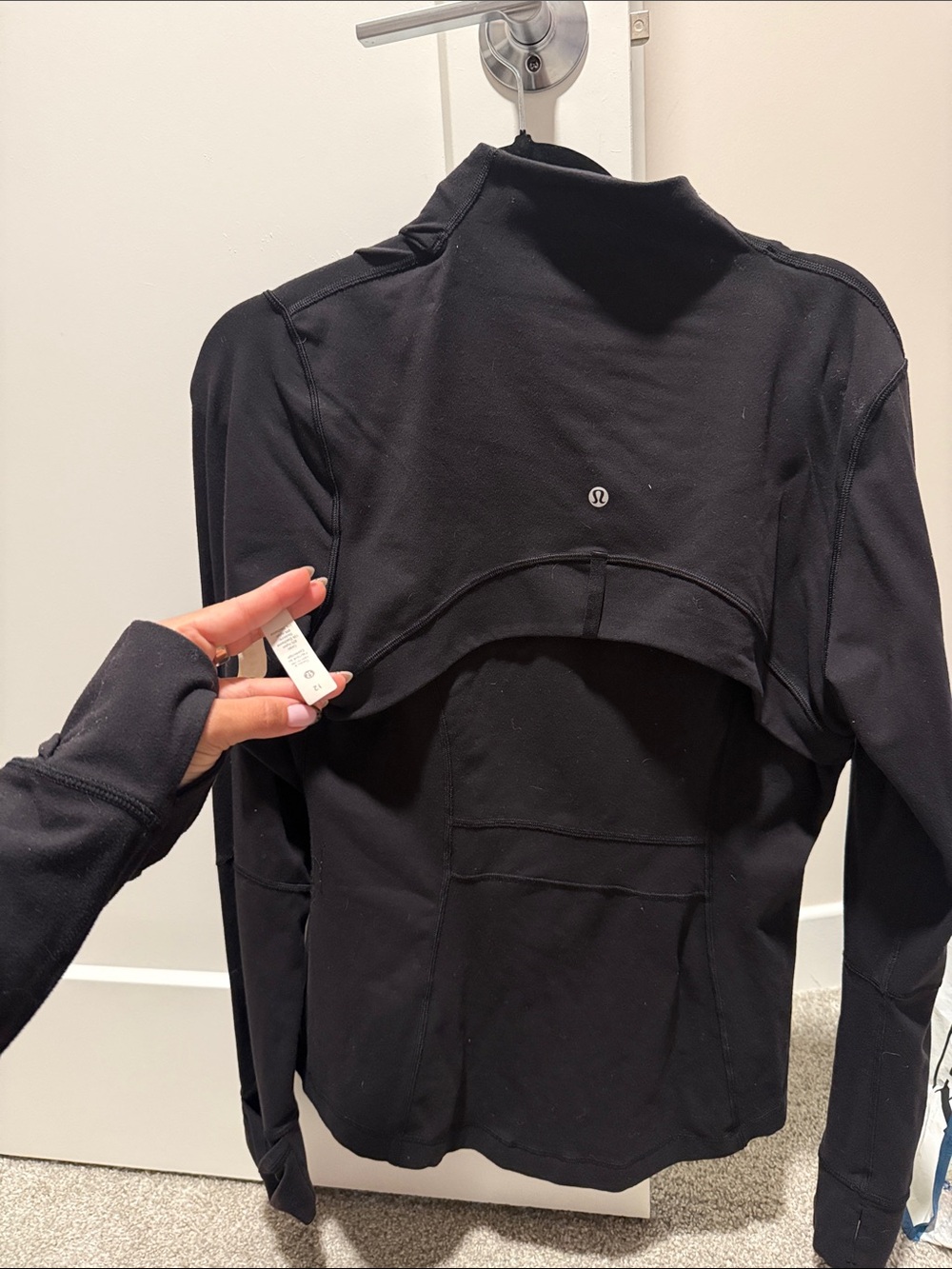 lululemon athletica Black Lightweight Performance Jacket with Thumbholes
